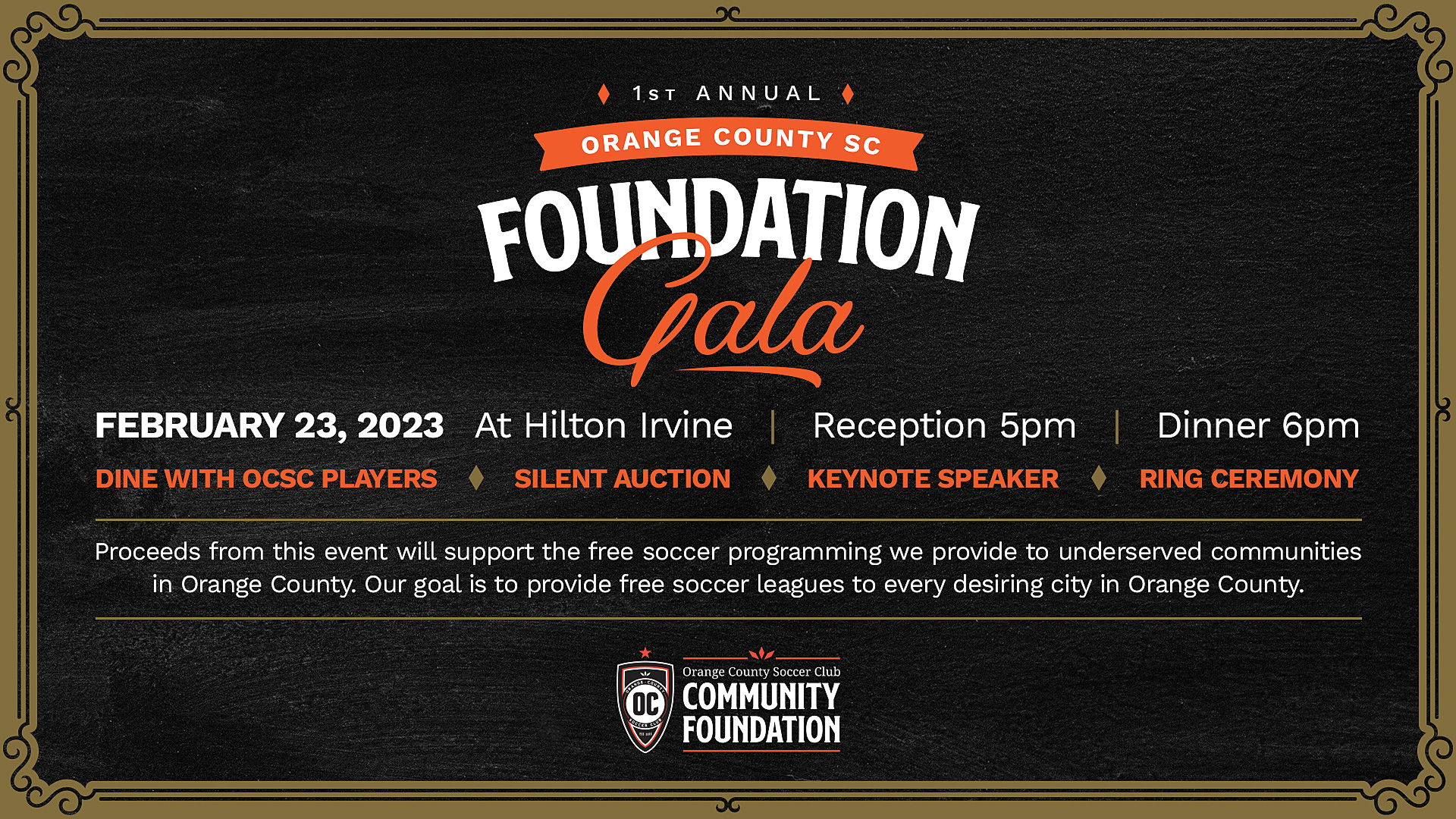 OCSC COMMUNITY FOUNDATION INAUGURAL GALA featured image